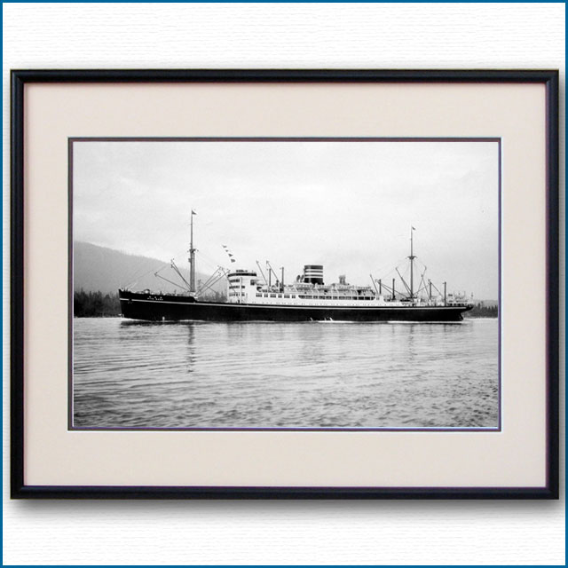 1930年代 日本郵船・日枝丸の写真 3319LL黒