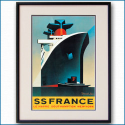 1979年 スティアニー 客船フランスのポスター 2026LL黒
