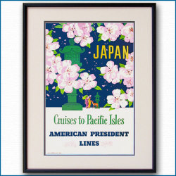 1953年 APLアメリカンプレジデントラインのポスター 2058LL黒