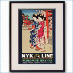 1929年 日本郵船客船ポスター 2223LL黒