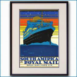 1927年 客船アストリアスのポスター 2323LL黒