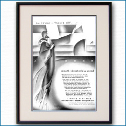1930年 IMM・ホワイトスターライン・レッドスターライン雑誌広告 2334LL黒