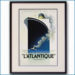 1932年 カッサンドル 客船アトランティックのポスター【Maritime