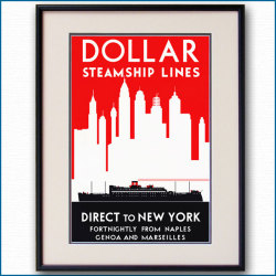 1920年 ダラーラインのポスター 2466LL黒