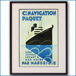1924年 マックス・ポンティの客船ポスター【Maritime Gallery