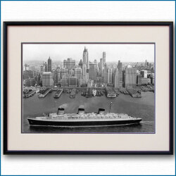 1938年頃 客船ノルマンディーの写真 2489LL黒