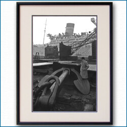 1935年 客船クイーンメリー・16tアンカーの写真 2499LL黒