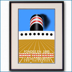 1940年 日本郵船のポスター 2887LL黒