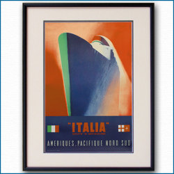 1948年 イタリアンラインの客船ポスター 2954LL黒