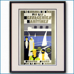 1935年 MMフランス郵船のポスター 2979LL黒