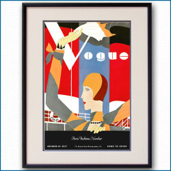 1927年 エドゥアルド・ベニート 客船パリ・ヴォーグ誌カバー 3084LL黒