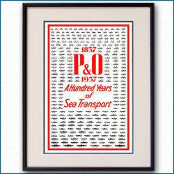 1937年 P&Oのポスター　3214LL 黒