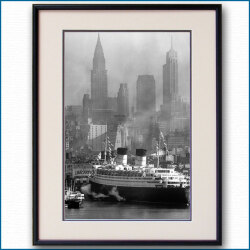 1946年 客船クイーンエリザベス・マンハッタンの写真 3221LL黒