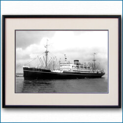 1930年代 日本郵船・靖国丸の写真 3236LL黒