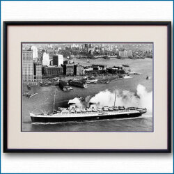 1932年 客船レックス・ニューヨーク初入港の写真 3250LL黒