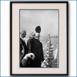 1951年 客船イル・ド・フランス オリオール大統領・ニューヨーク到着の写真 3316LL黒
