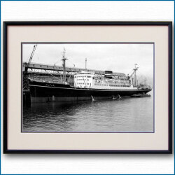 1953年 日本郵船・氷川丸 シアトル停泊の写真 3318LL黒