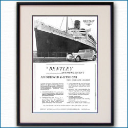 1938年 ベントレー4?リッター雑誌広告 3365LL黒