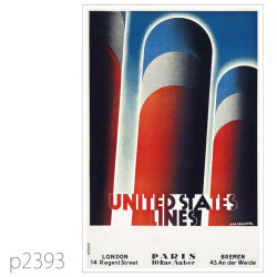 ユナイテッドステーツライン・客船リバイアサンのポスター | レプリカポストカード2393