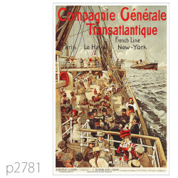 フレンチライン・客船サヴォア、ロレーヌのポスター | レプリカポストカード2781