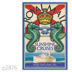 ロイヤルメールライン・客船アトランティスのポスター | レプリカポストカード2876