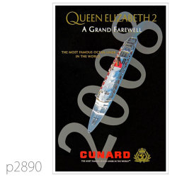 キュナード・客船クイーンエリザベス2のポスター | レプリカポストカード2890