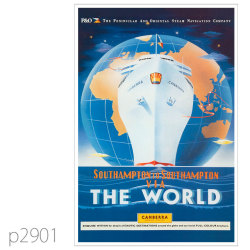P&O・客船キャンベラのポスター | レプリカポストカード2901