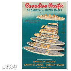 カナディアンパシフィック・客船エンプレス・オブ・スコットランドのポスター | レプリカポストカード2950