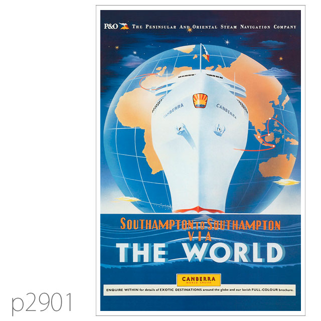 P&O・客船キャンベラのポスター | レプリカポストカード2901