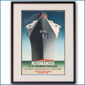 1935年 客船ノルマンディーのポスター VOYAGE INAUGUAL版 2074LL黒