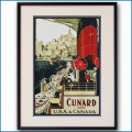 1925年 フランク・ヘンリー・メイソン キュナードラインのポスター 2282LL黒