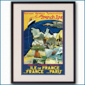 1929年 フレンチラインのポスター 2419LL黒