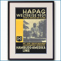 1931年 ハンブルク・アメリカラインのポスター 2645LL黒