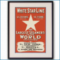1910年 ホワイトスターライン客船オリンピックとタイタニックのポスター 2953LL黒
