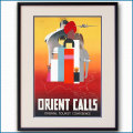 1936年 里見宗次 オリエントコールのポスター 3023LL黒