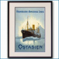 1922年 ハンブルク・アメリカラインのポスター 3063LL黒