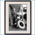 1922年 日本郵船・北野丸船上 アインシュタインの写真 3268LL黒