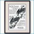 1927年 客船イル・ド・フランス処女航海復航の雑誌広告 3340LL黒
