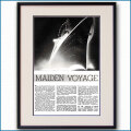 1935年 エイヤー＆サン・客船ノルマンディー処女航海 雑誌広告 3373LL 黒