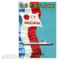 フレンチライン・客船フランス(1962)のポスター | レプリカポストカード2025b