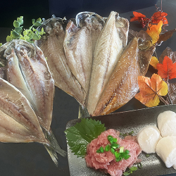 宙 sora 駿河湾と北海道海の幸  ( himono-sora )