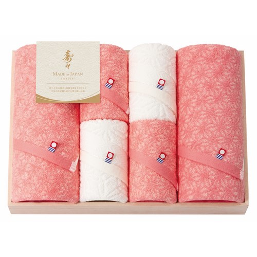 送料無料】寿々 じゅじゅ 日本製 愛媛今治 木箱入りタオルセット(12130)