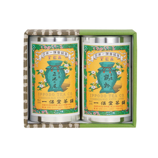 京都・一保堂茶舗 / 玉露・煎茶詰合せ(鶴齢・正池の尾)