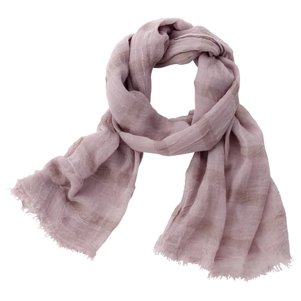 天然草木染 オーガニックコットンシルク混ストール（パープル） 5000円