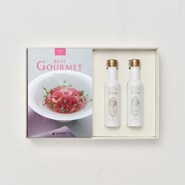 香典返し グルメカタログギフト BEST GOURMET(ベストグルメ)＜BG006 アリーグル＞+EXオリーブオイル(海・山137g)セット