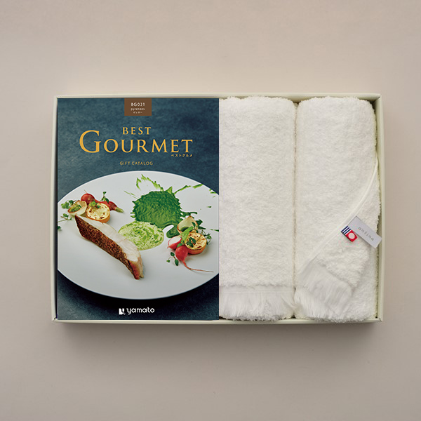 香典返し カタログギフト ベストグルメ ピレネー プラス今治フェイスタオルセット