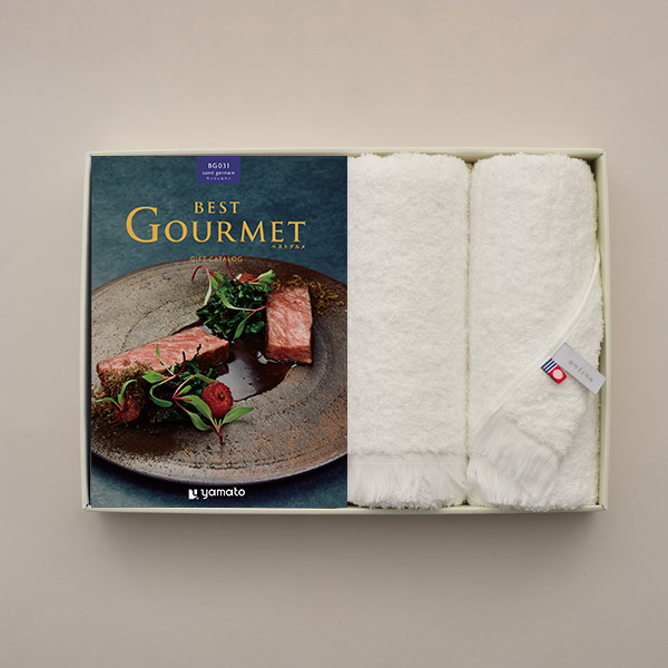 香典返し カタログギフト ベストグルメ サンジェルマン プラス今治フェイスタオルセット