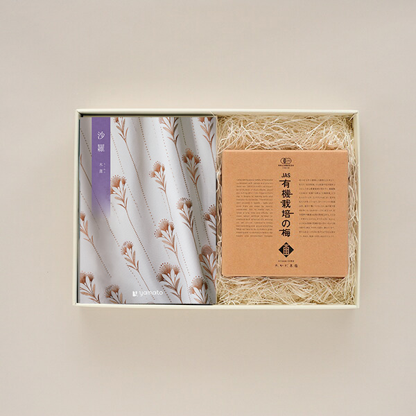 カタログギフト 沙羅 木蓮(もくれん) プラス 有機ＪＡＳ認証 高田の梅「しそ梅干し」セット