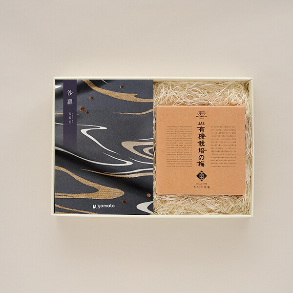 カタログギフト 沙羅 天蓋花 (てんがいばな) プラス 有機ＪＡＳ認証 高田の梅「しそ梅干し」セット