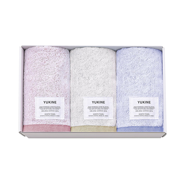 YUKINE / フェイスタオル3枚セット(aka×ki×kon)
